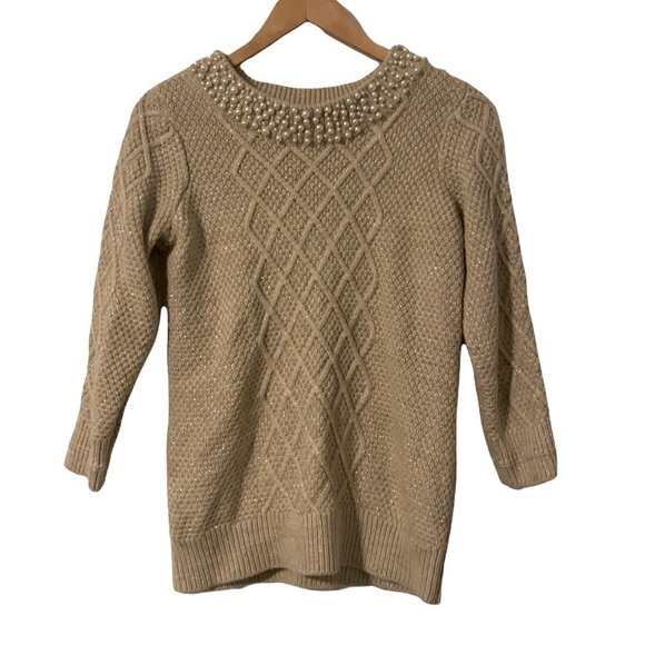Karl Lagerfeld Sweaters - Karl Lagerfeld sz XS beautiful sweater knit metallic